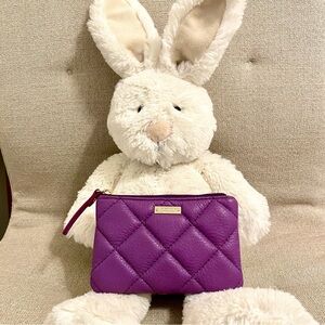Kate Spade Purple Quilted Leather Pouch